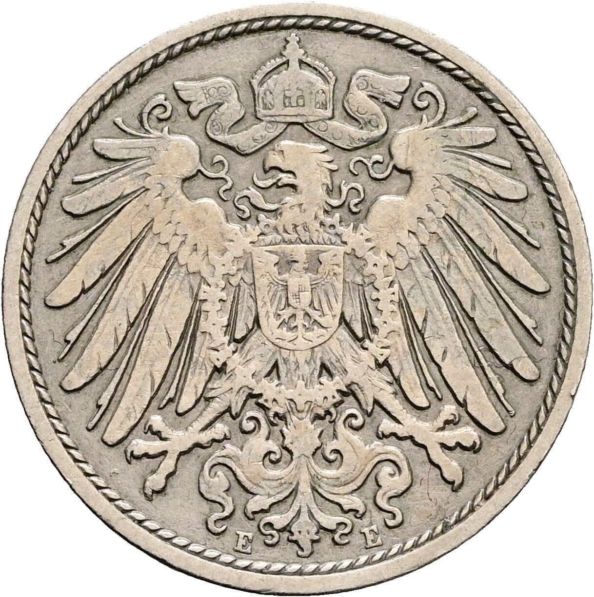 10 Pfennig 1905 E – Rückseite