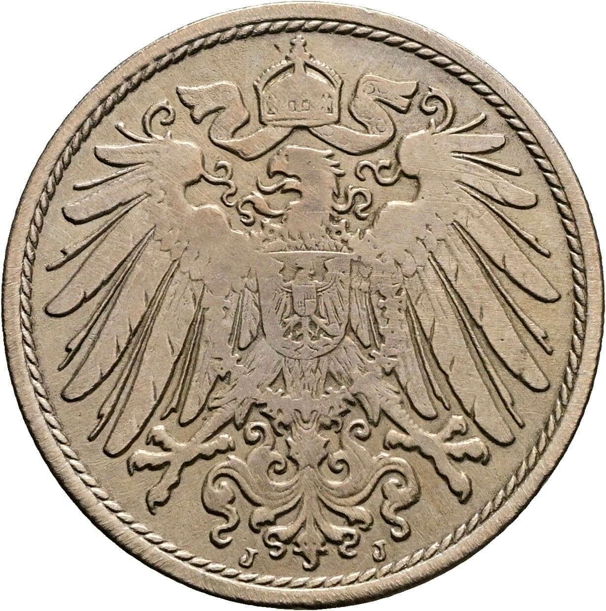 10 Pfennig 1906 J – Rückseite