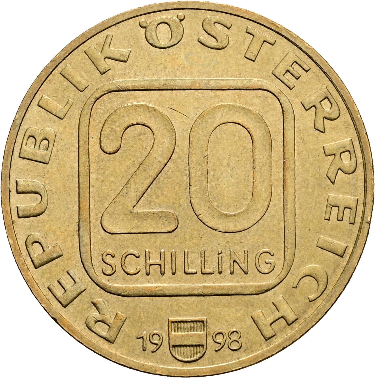 20 Schilling 1998 – Vorderseite