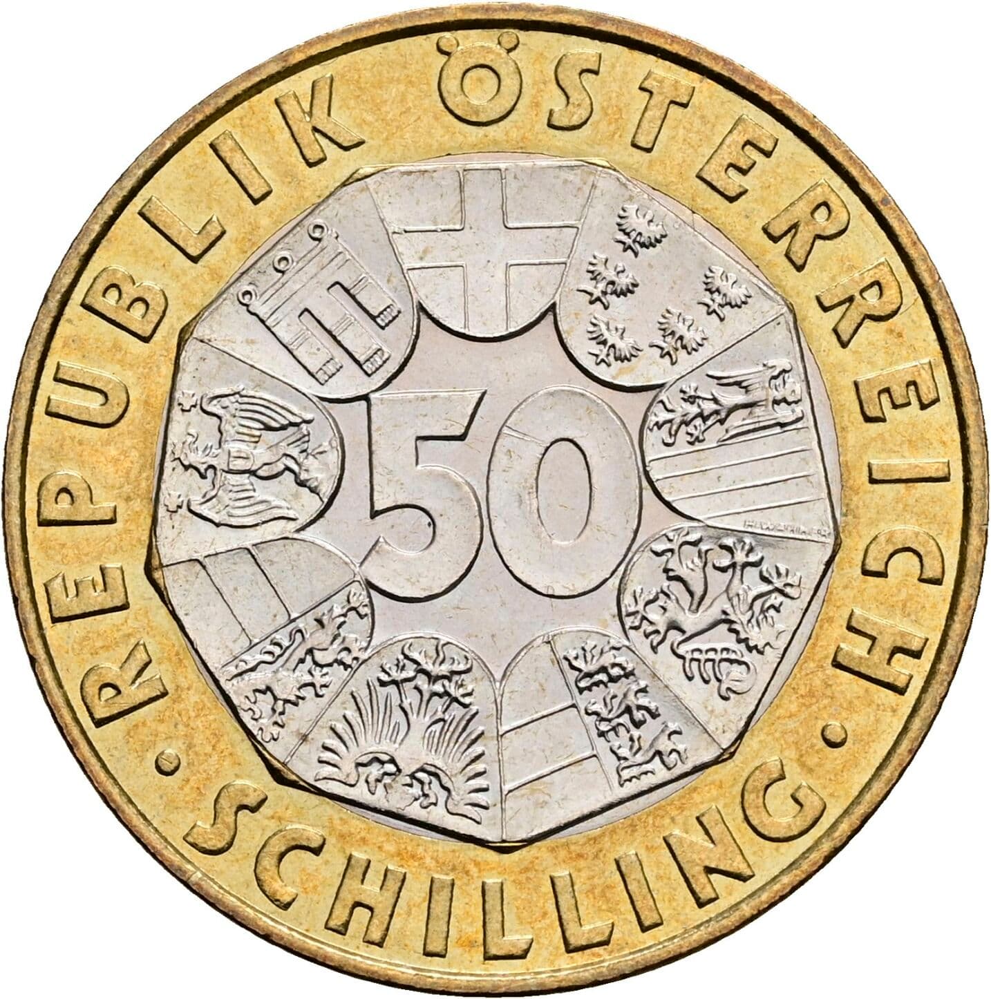 50 Schilling 1997 – Vorderseite