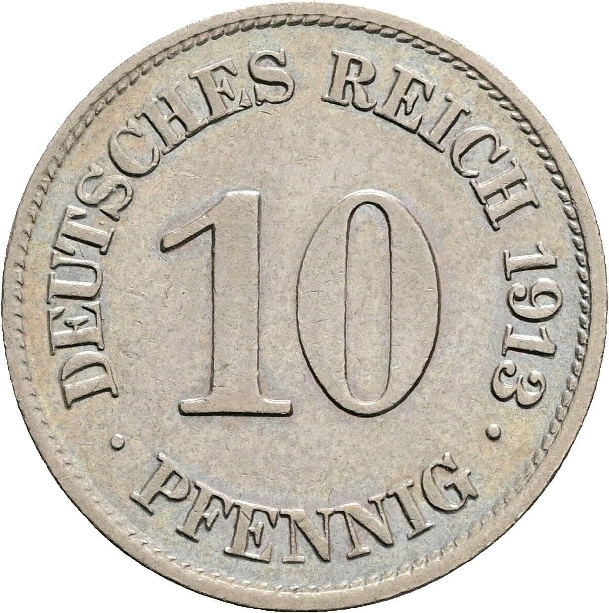 10 Pfennig 1913 E – Vorderseite