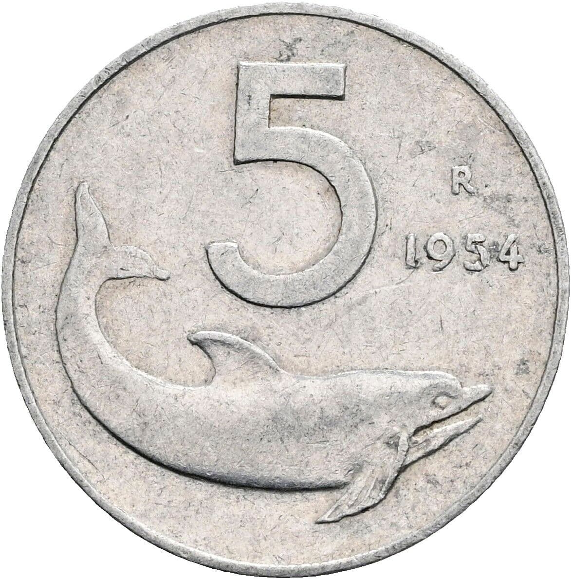 5 Lire 1954 – Vorderseite