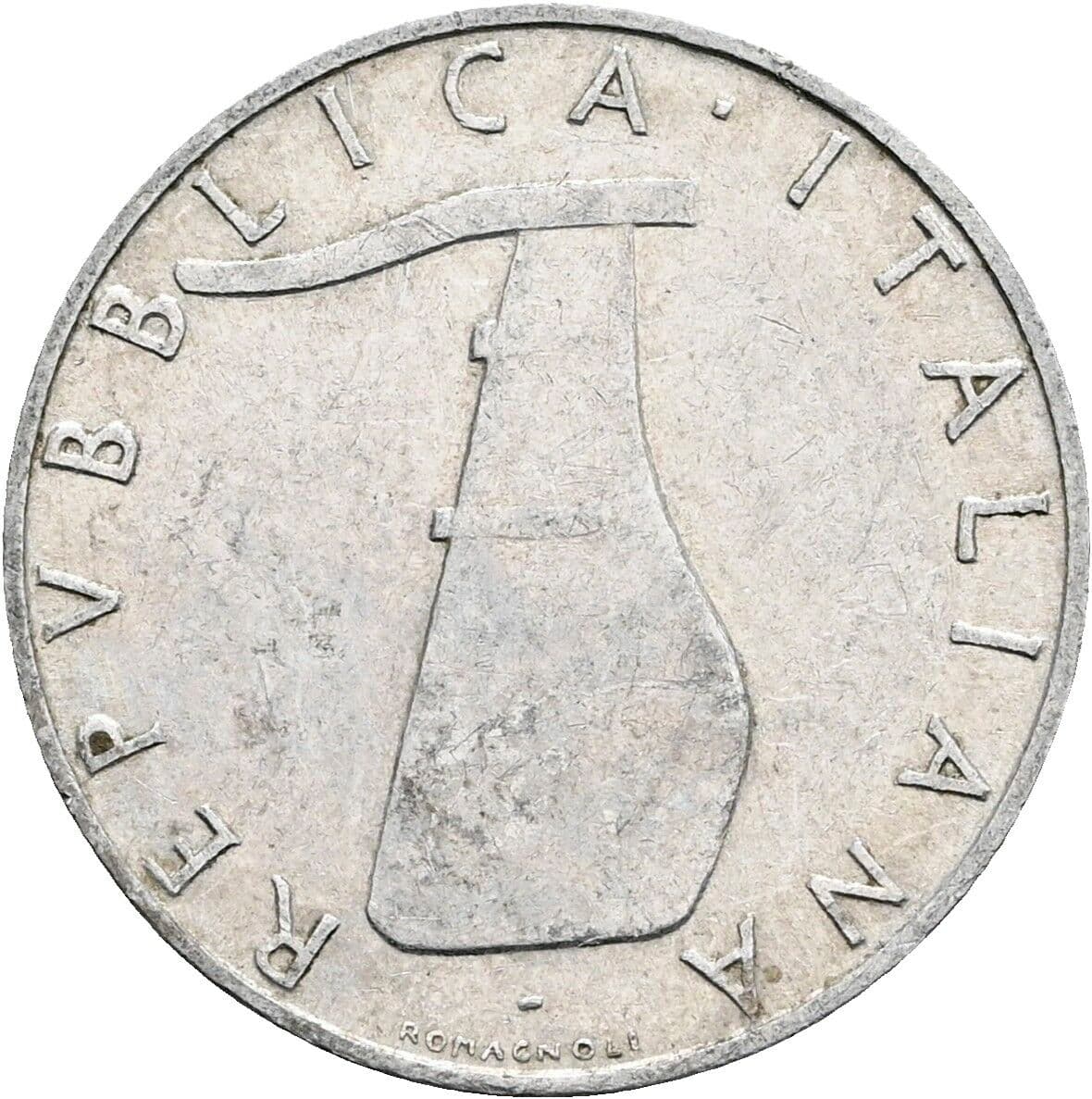 5 Lire 1954 – Rückseite