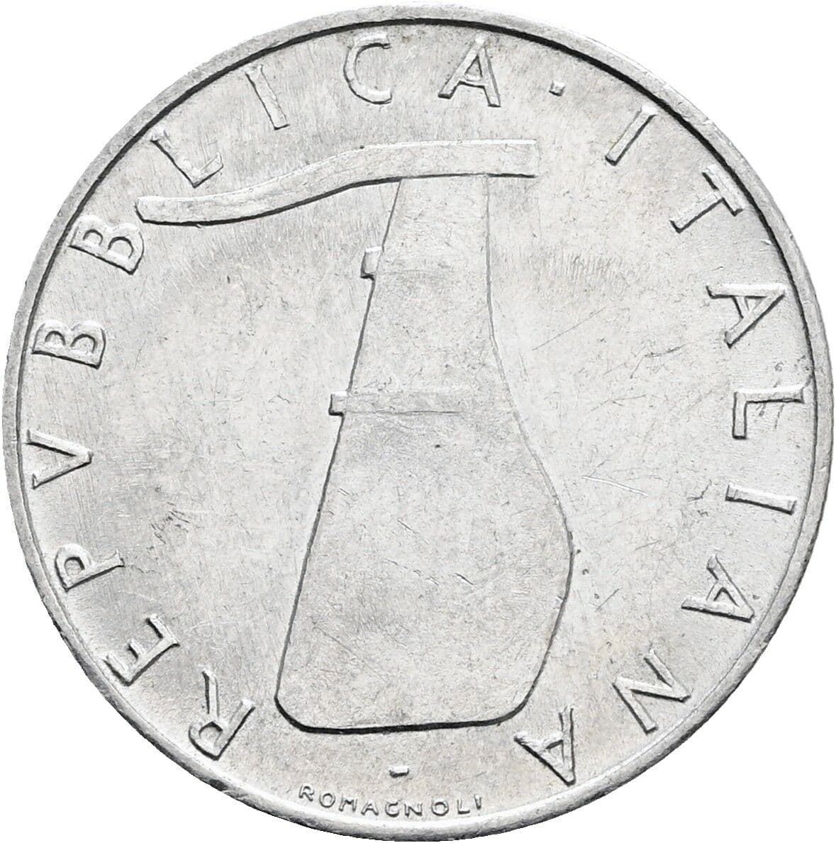 5 Lire 1954 – Rückseite