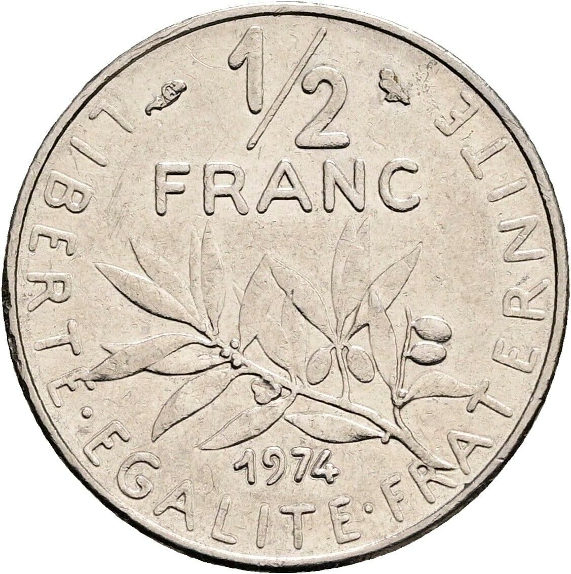 1/2 Franc 1974 – Vorderseite