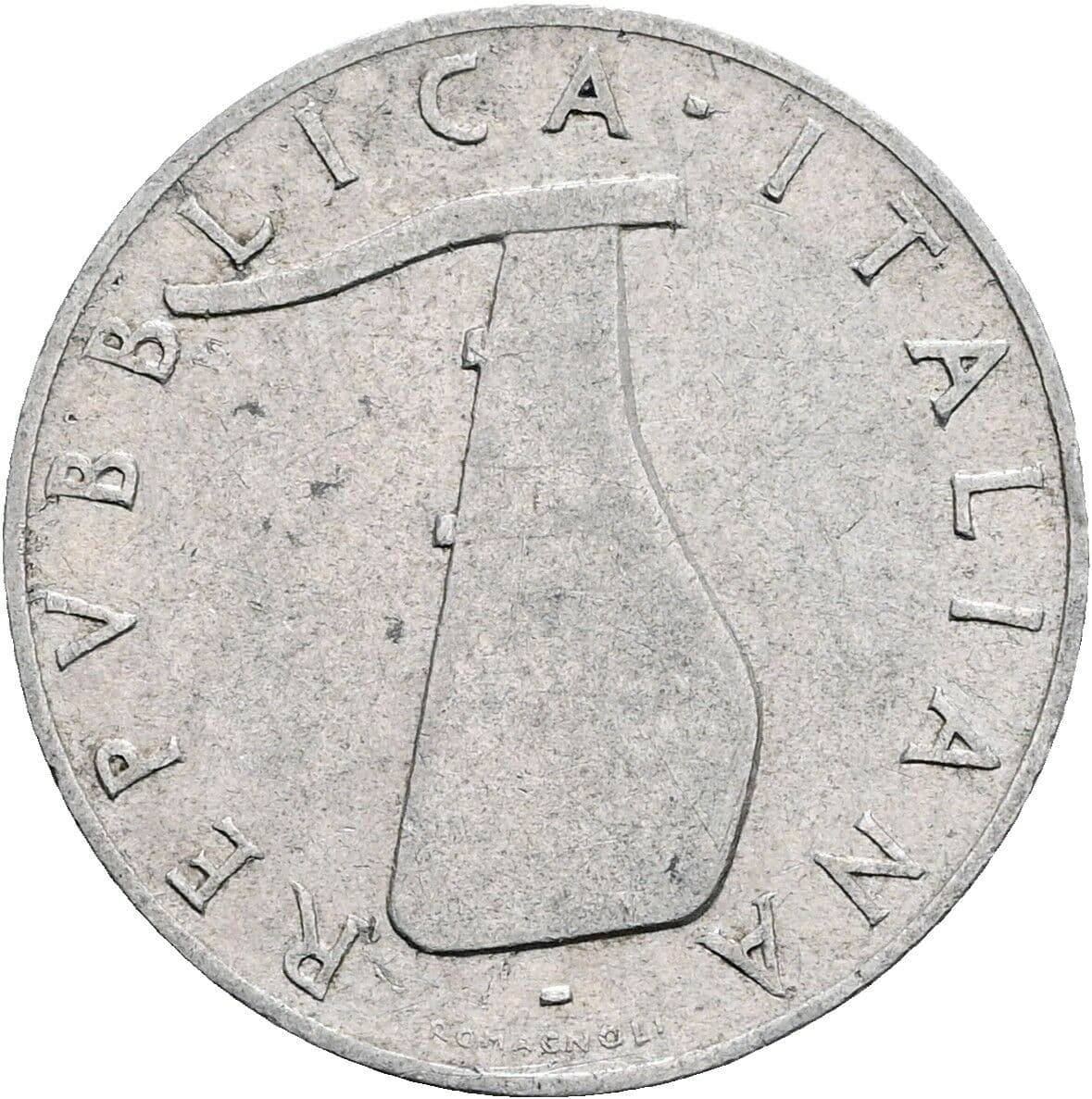5 Lire 1952 – Rückseite