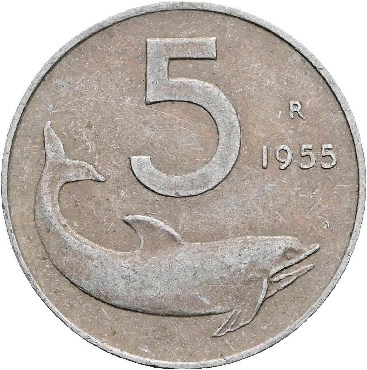 5 Lire 1955 – Vorderseite