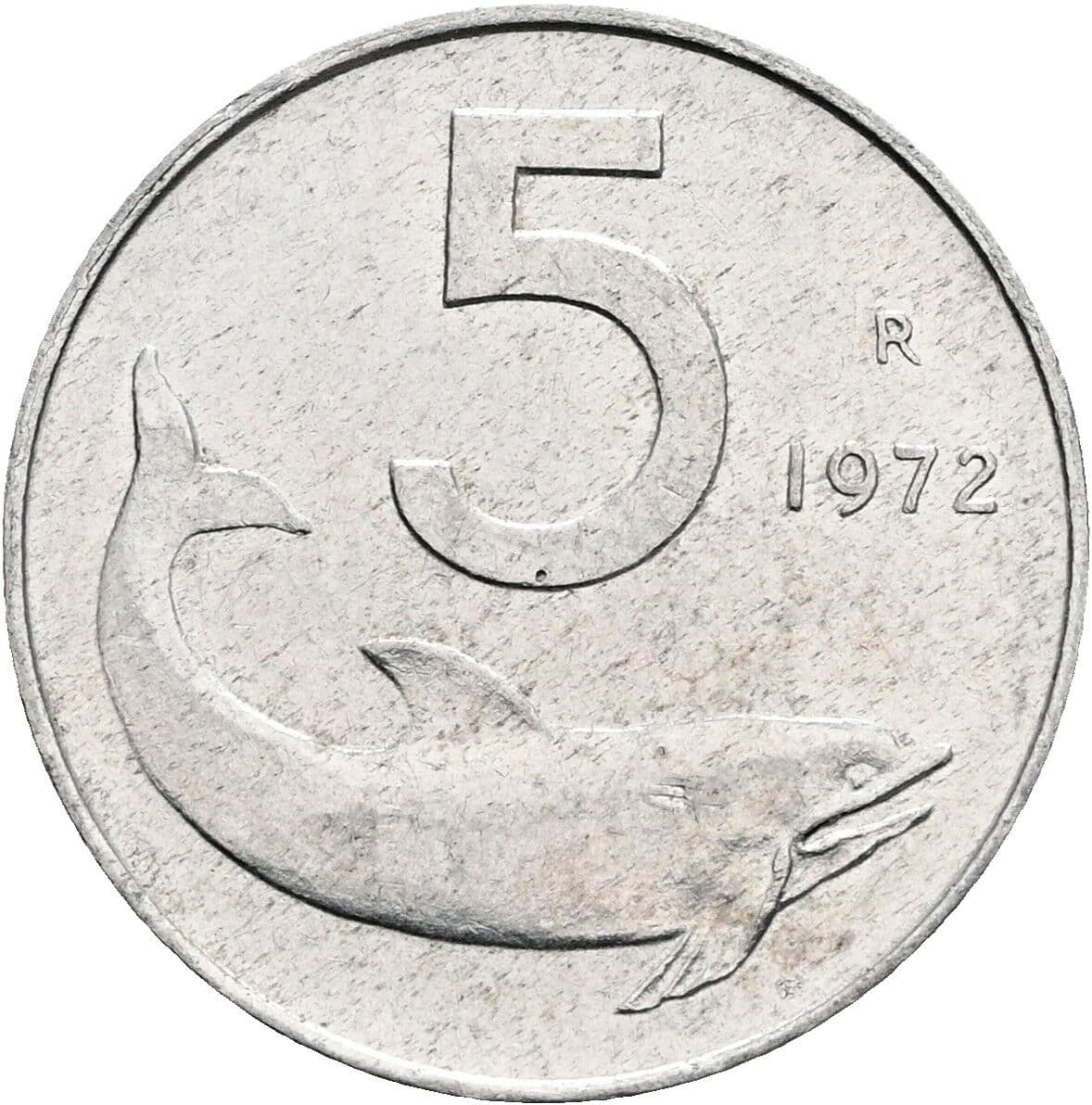 5 Lire 1972 – Vorderseite