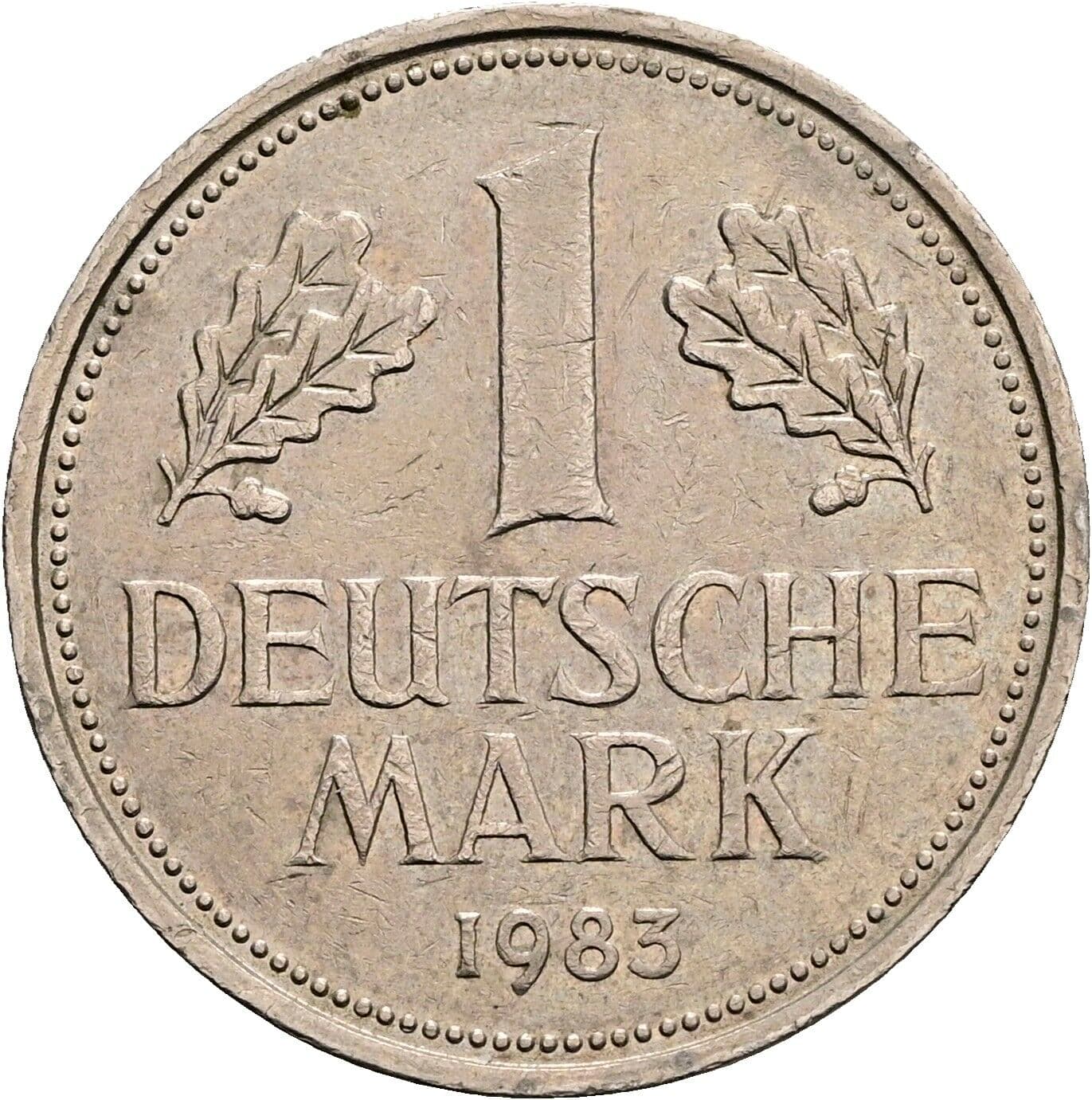 1 Deutsche Mark 1983 D – Vorderseite