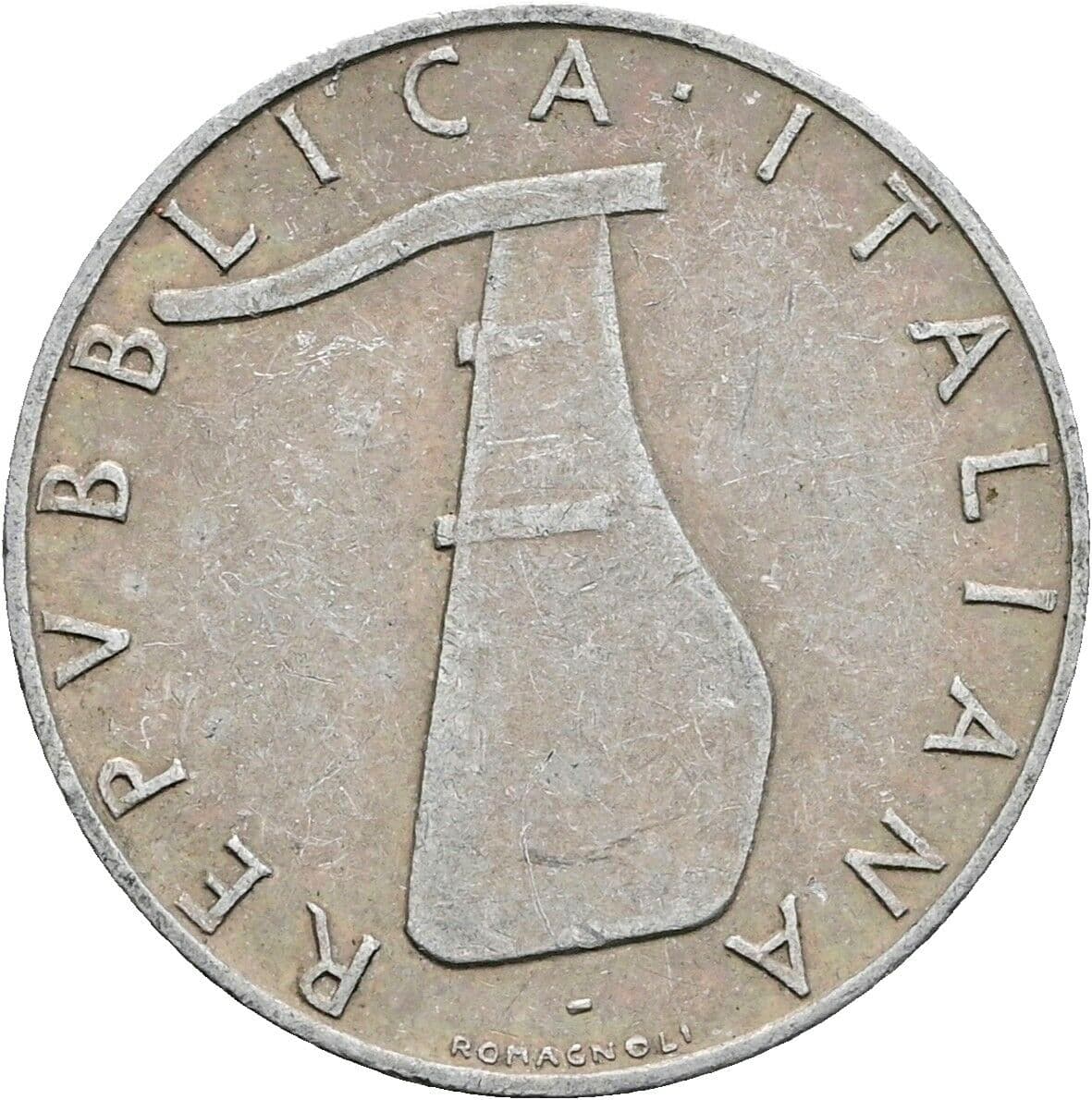 5 Lire 1955 – Rückseite