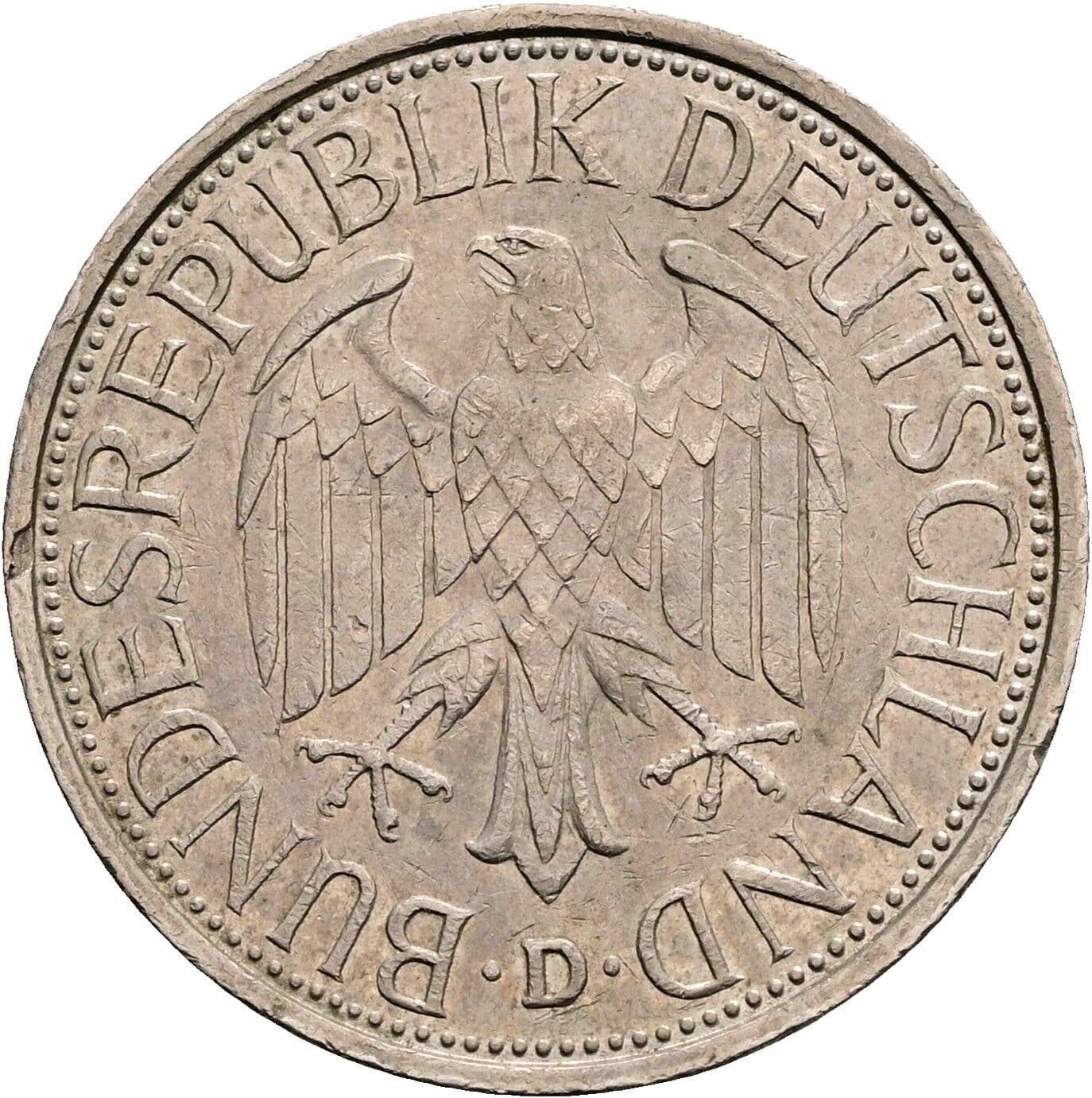 1 Deutsche Mark 1983 D – Rückseite