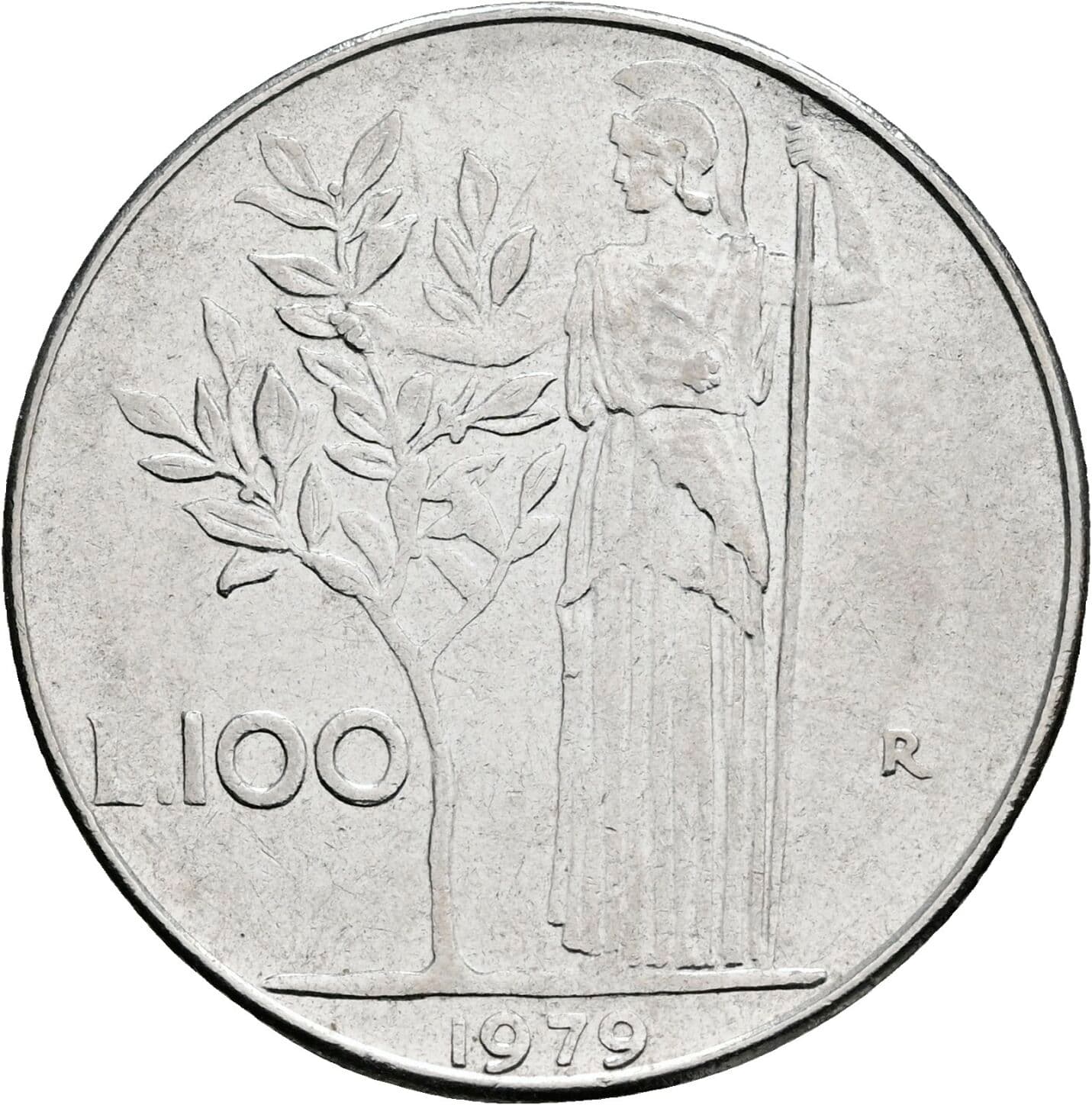 100 Lire 1979 – Rückseite