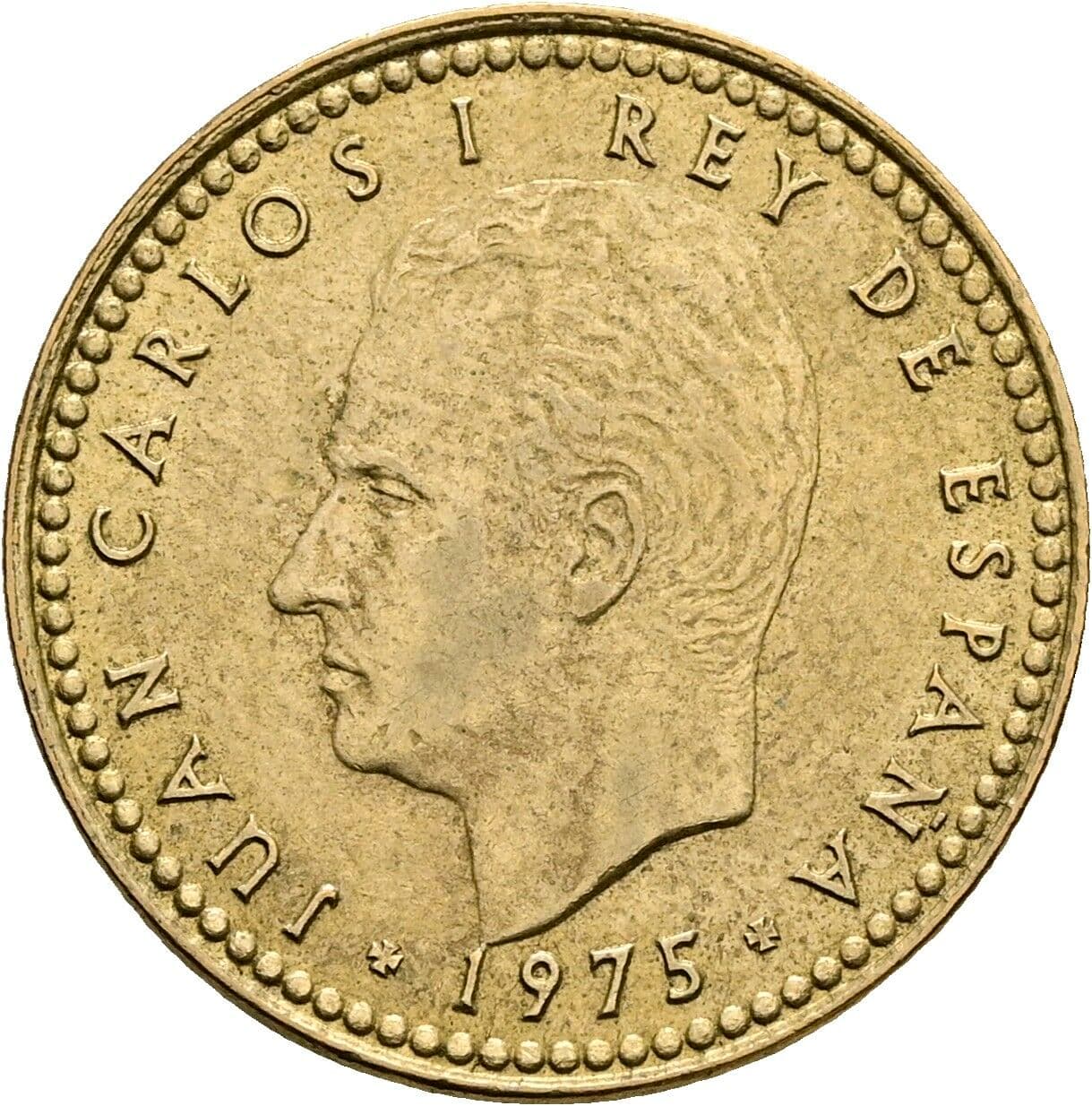 1 Peseta Juan Carlos I. 1975 – Vorderseite