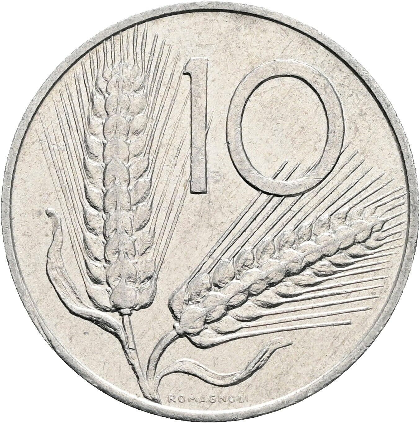 10 Lire 1979 – Vorderseite