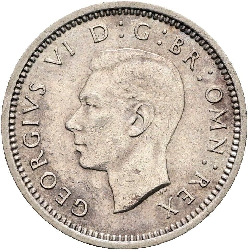 3 Pence George VI. 1936-1952 1940 – Vorderseite