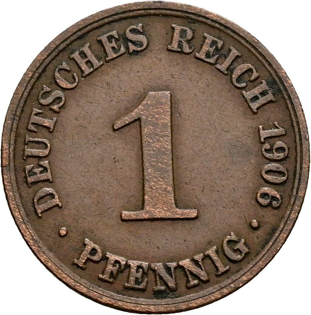 1 Pfennig 1906 A – Vorderseite
