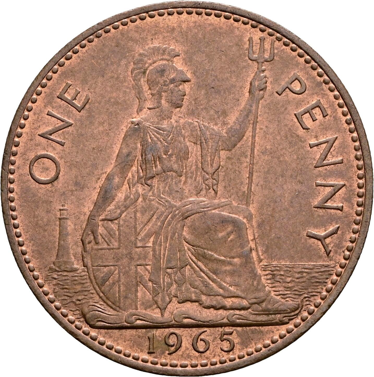 1 Penny Elisabeth II. 1952-2022 1965 – Rückseite