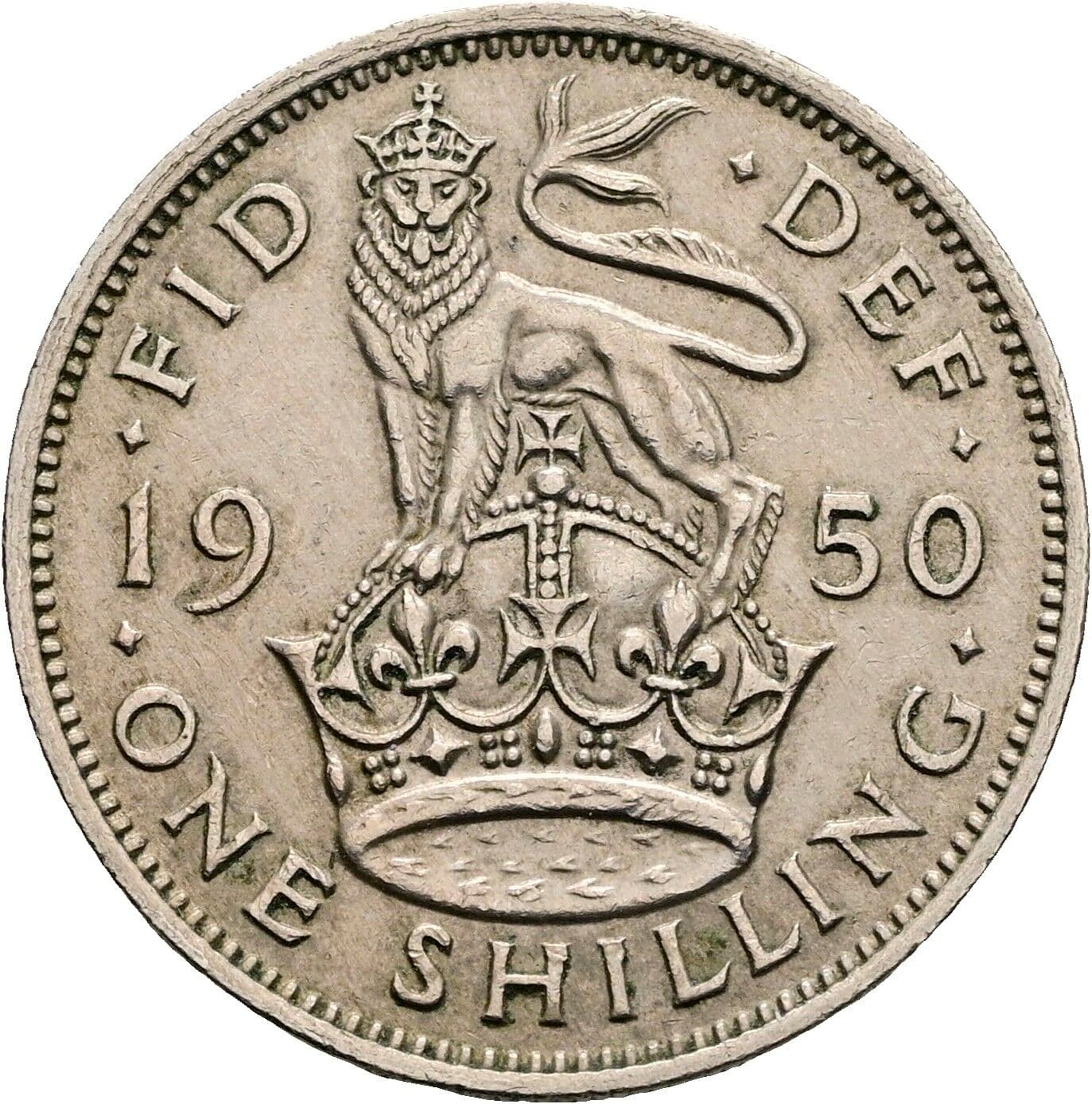 1 Shilling George VI. 1936-1952 1950 – Rückseite