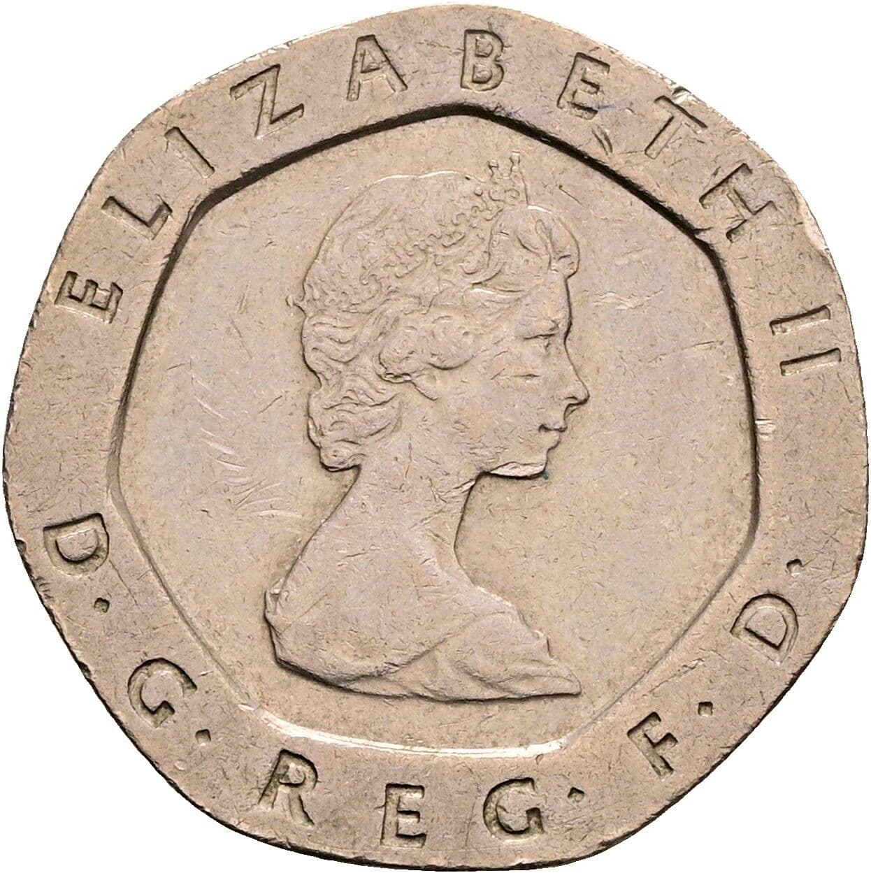 20 Pence Elisabeth II. 1952-2022 1982 – Vorderseite