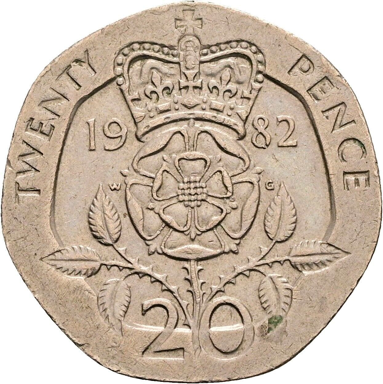 20 Pence Elisabeth II. 1952-2022 1982 – Rückseite