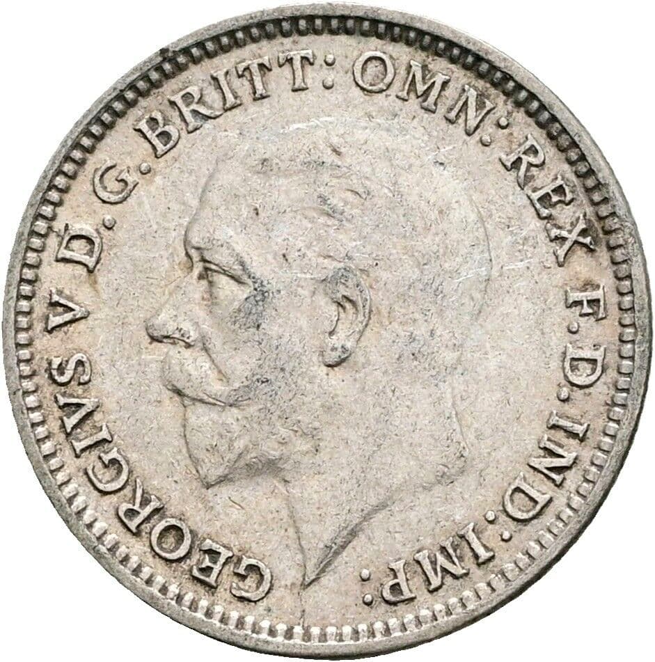 3 Pence Georg V. (1910-1936) 1926 – Vorderseite