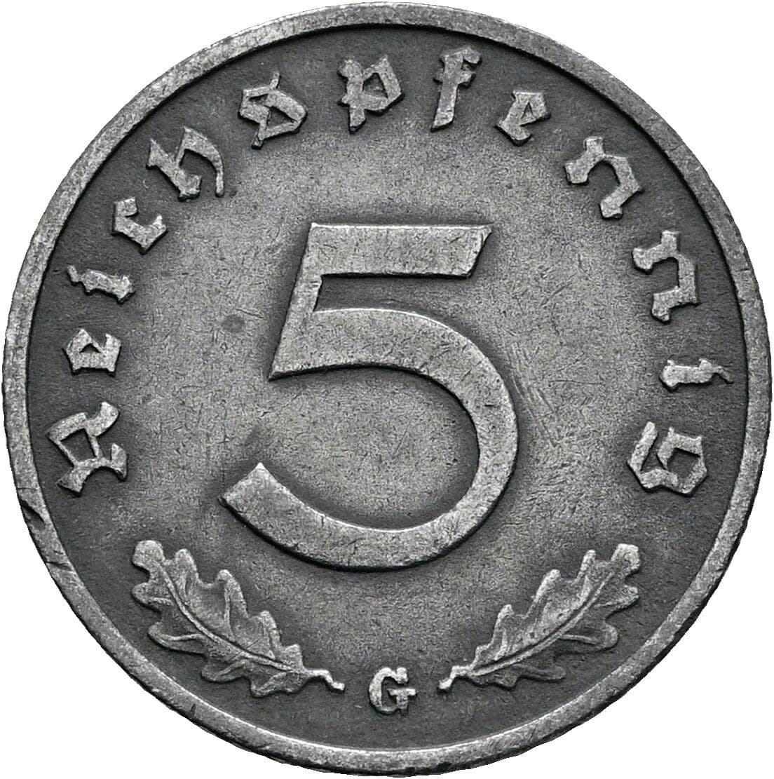 5 Reichspfennig 1941 G – Vorderseite