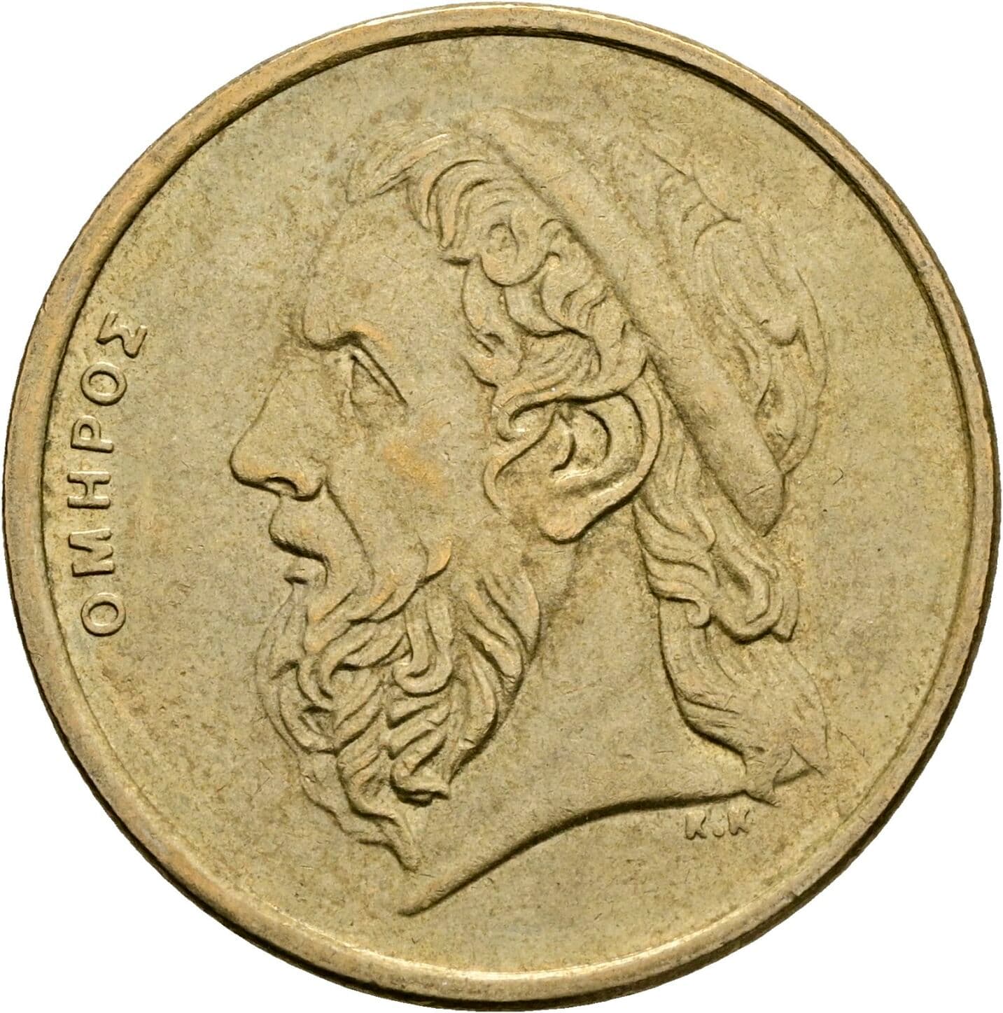50 Drachmes 1988 – Vorderseite