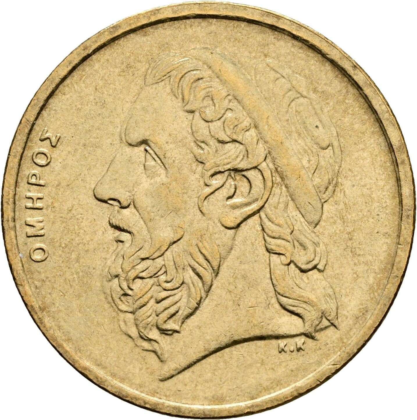 50 Drachmes 1990 – Vorderseite