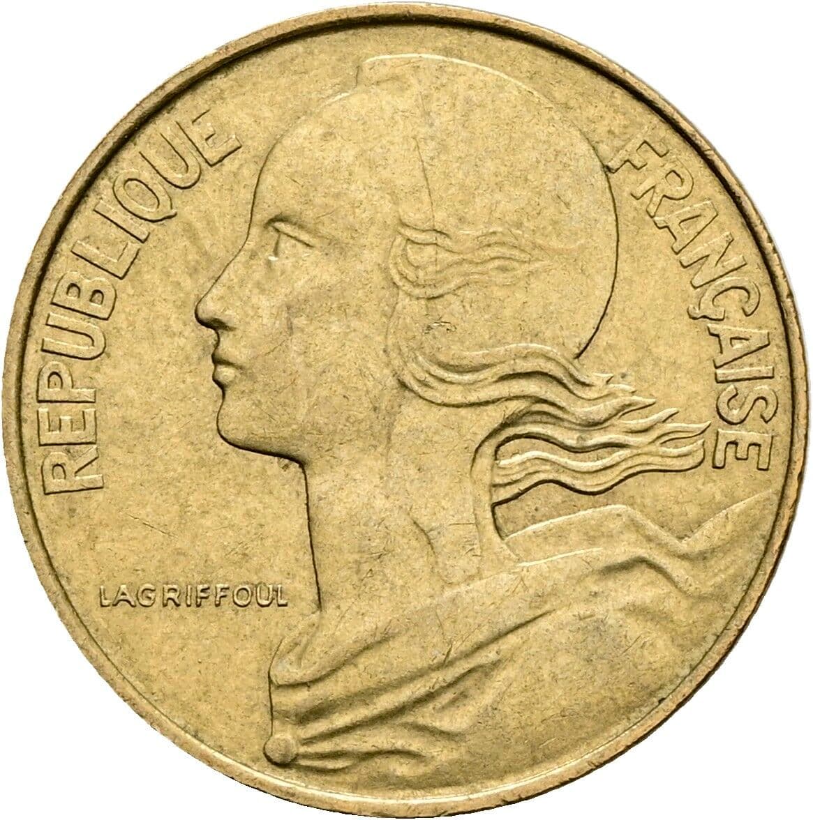 10 Centimes 1996 – Rückseite