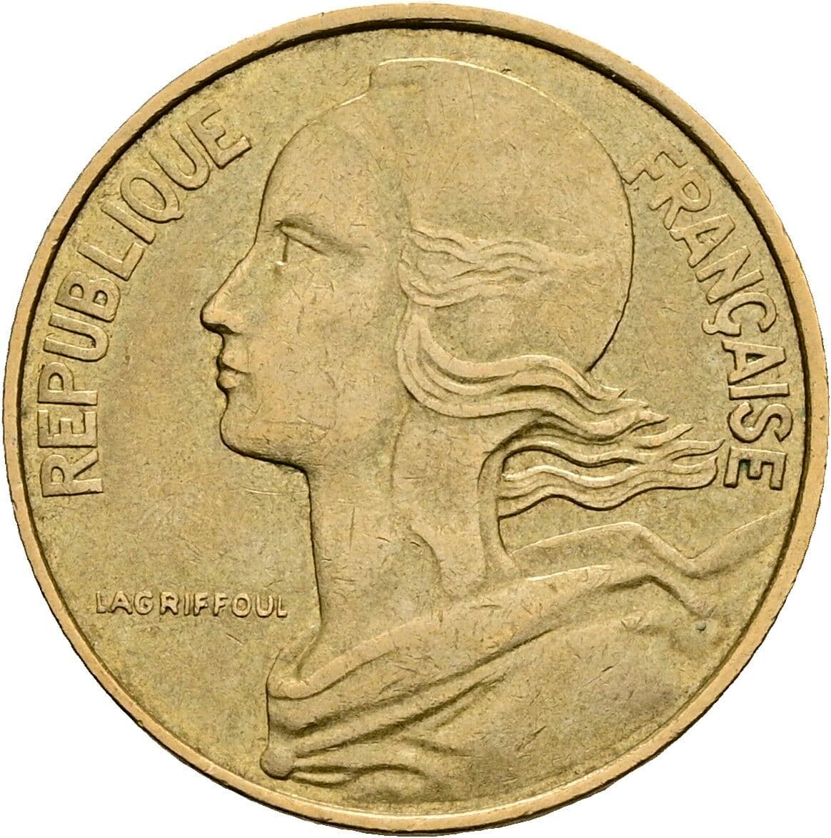10 Centimes 1978 – Rückseite