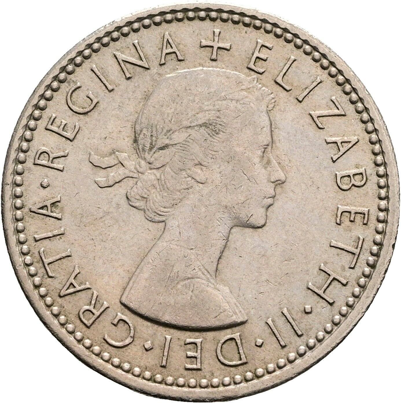 1 Shilling Elisabeth II. 1952-2022 1965 – Vorderseite