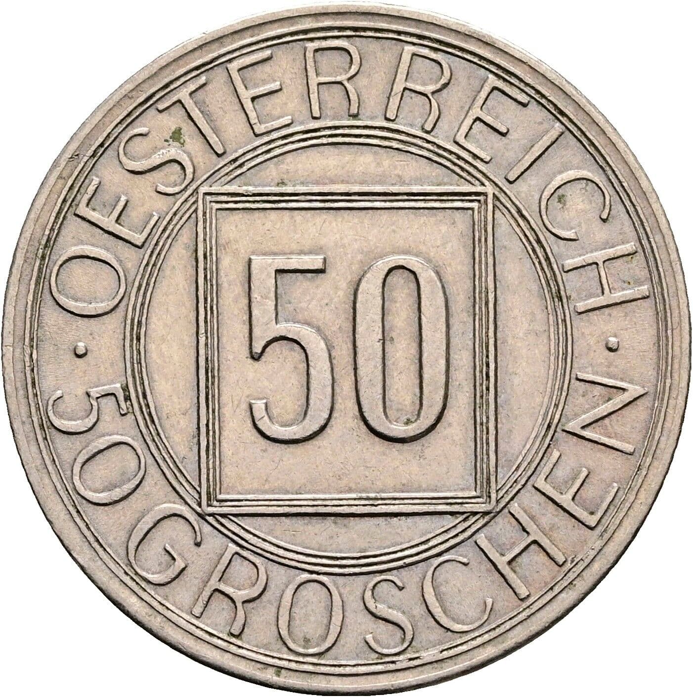 50 Groschen 1934 – Vorderseite