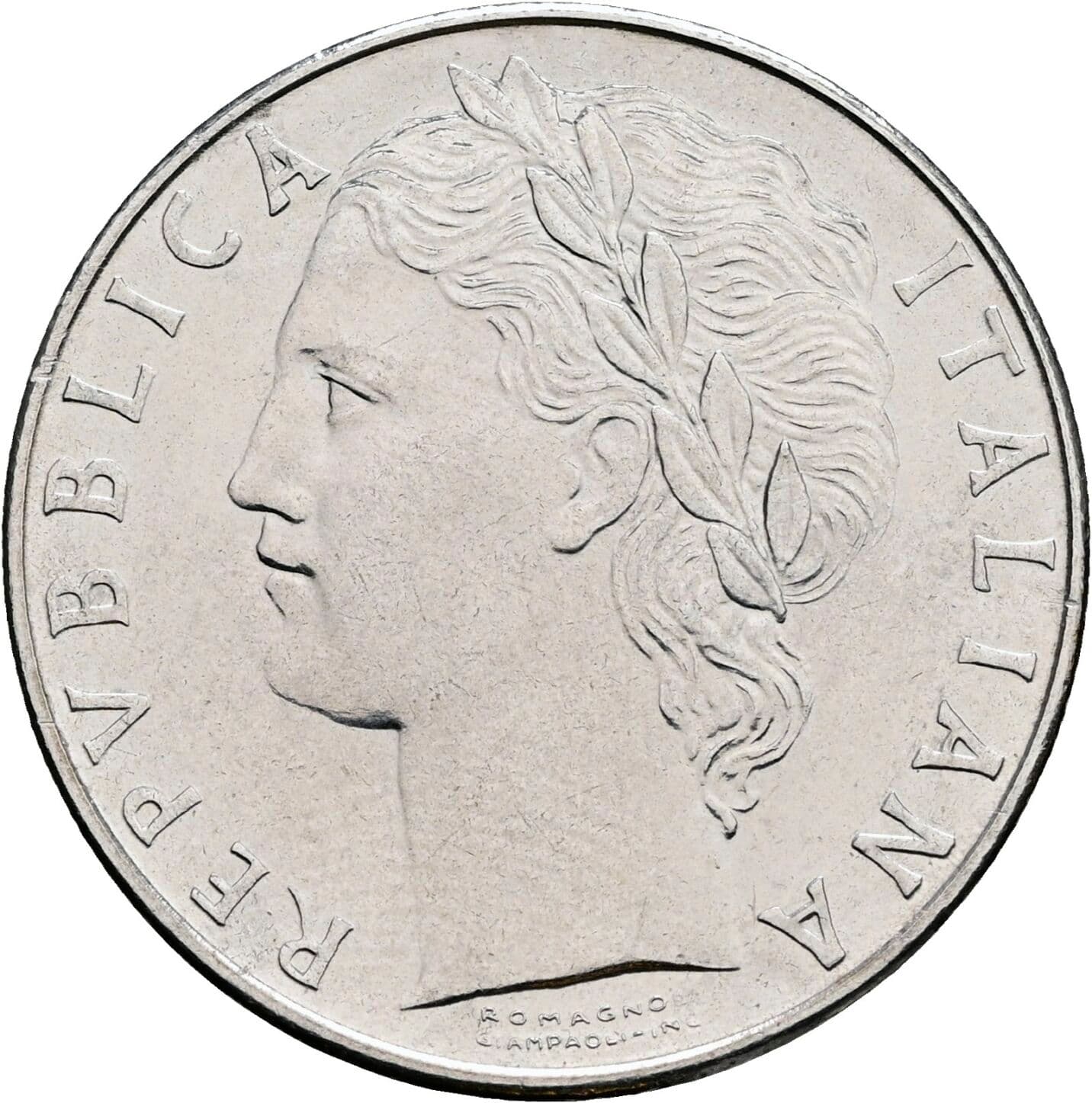 100 Lire 1976 – Vorderseite