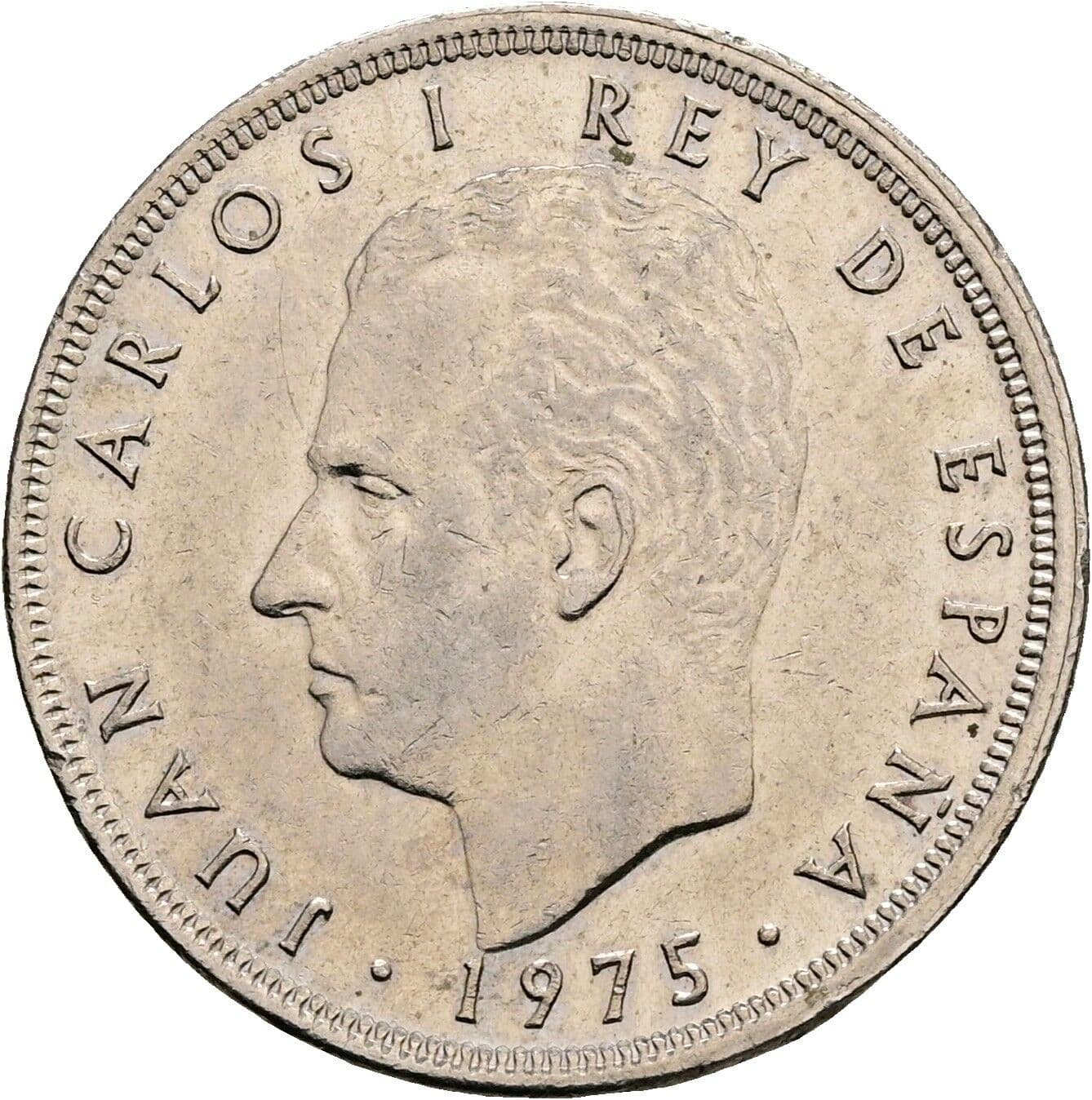 5 Pesetas Juan Carlos (1975-2014) 1975 – Vorderseite