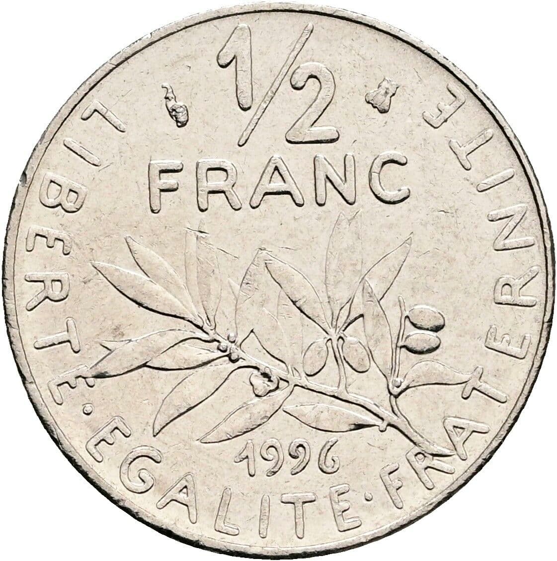 1/2 Franc 1996 – Vorderseite