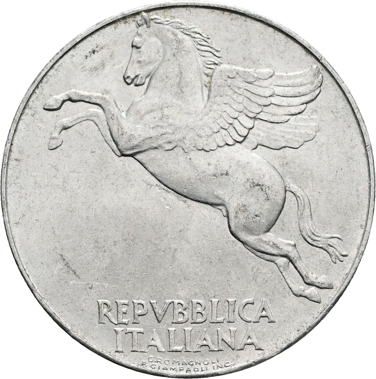 10 Lire 1950 – Rückseite