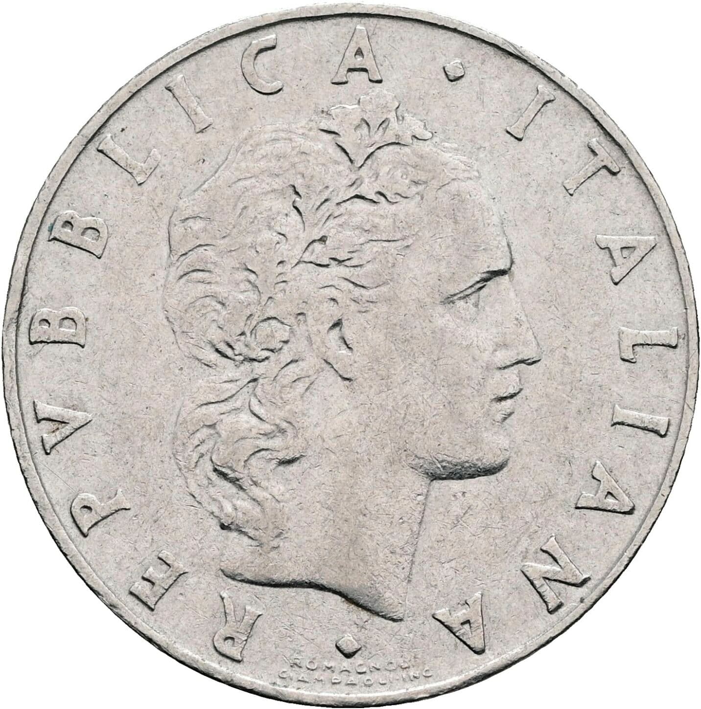 50 Lire 1955 – Vorderseite