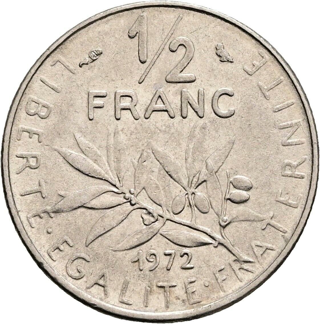 1/2 Franc 1972 – Vorderseite