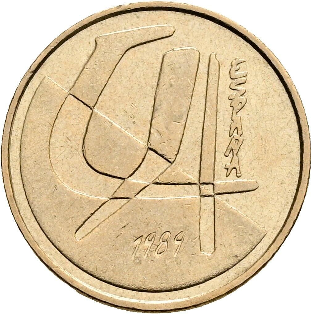 5 Pesetas Juan Carlos (1975-2014) 1989 – Rückseite