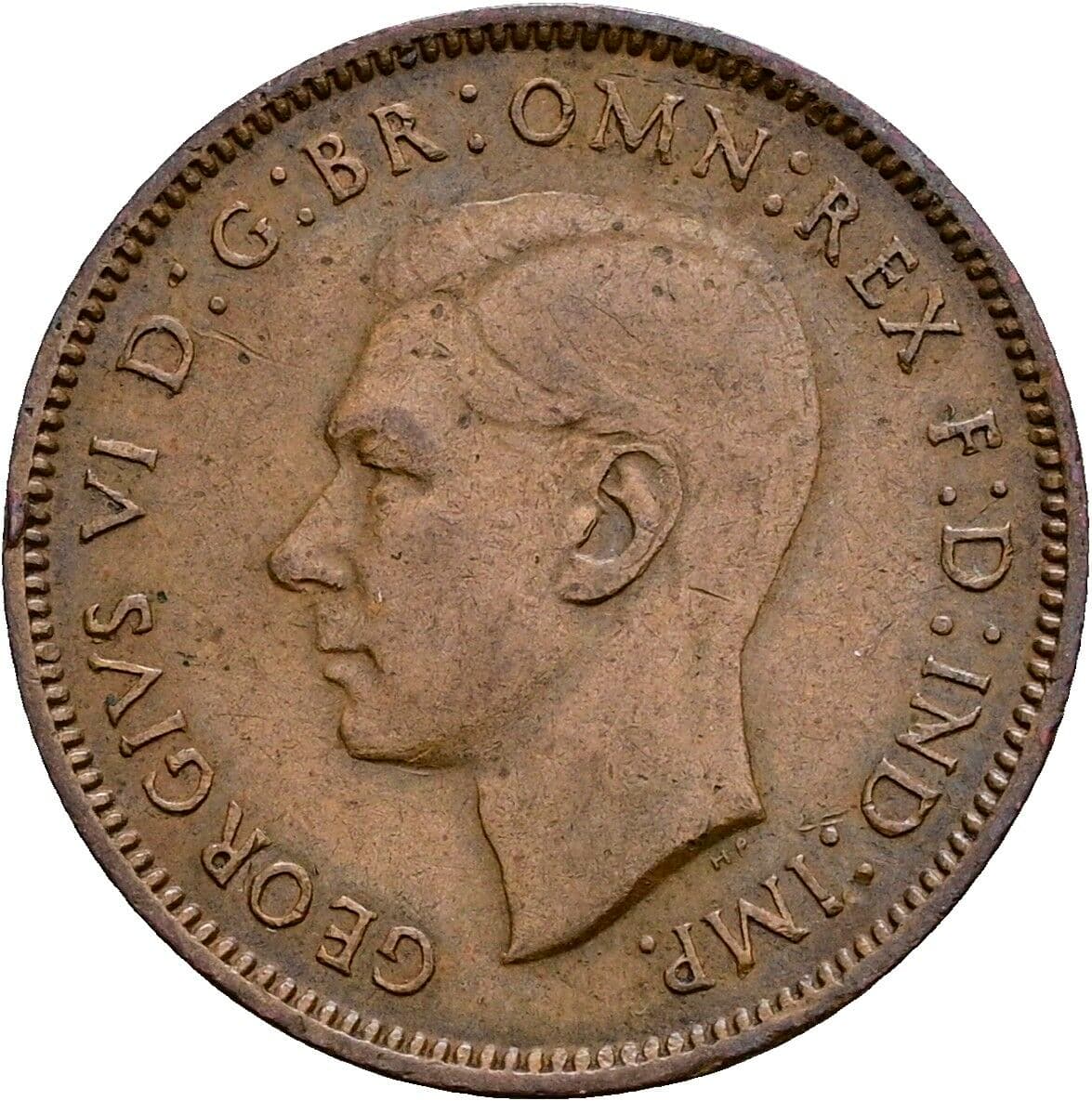 Farthing George VI. 1936-1952 1943 – Vorderseite