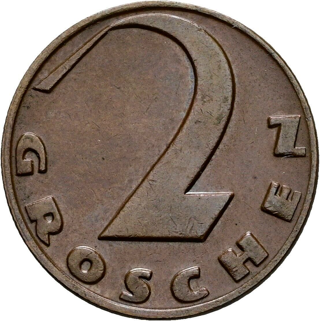 2 Groschen 1938 – Vorderseite
