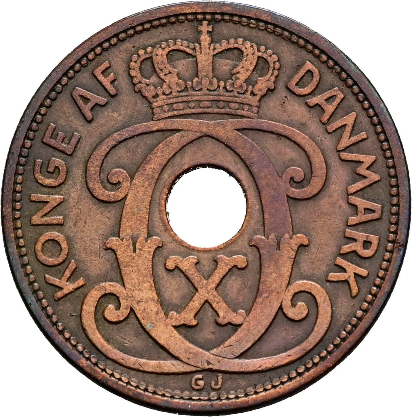 5 Öre Christian X. 1912-1947 1932 – Rückseite