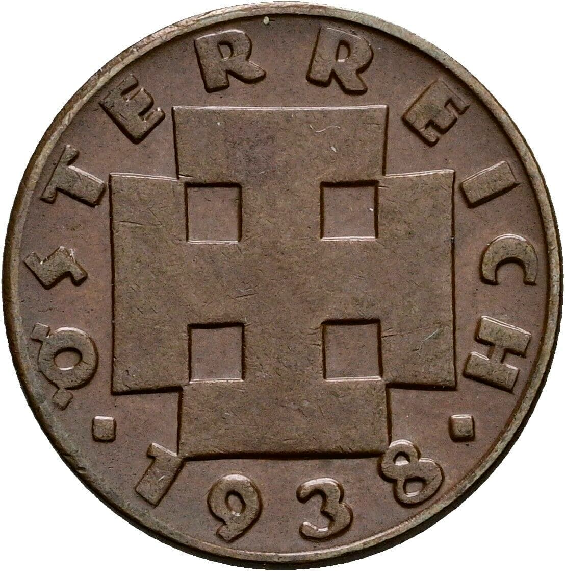 2 Groschen 1938 – Rückseite