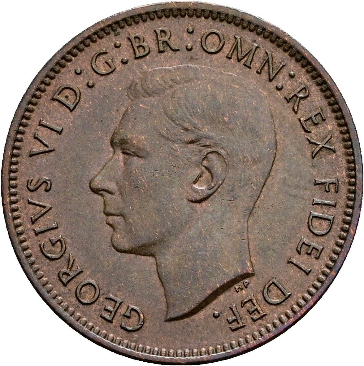 Farthing George VI. 1936-1952 1950 – Vorderseite
