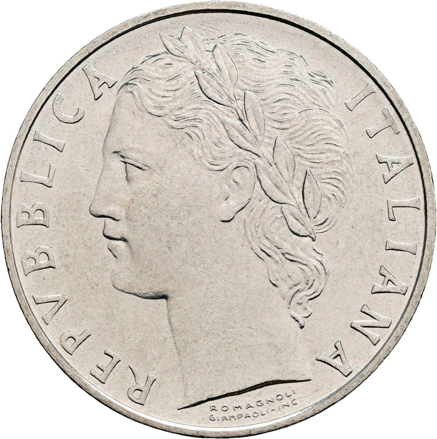 100 Lire 1975 – Vorderseite