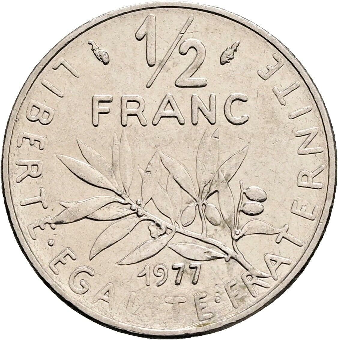 1/2 Franc 1977 – Vorderseite