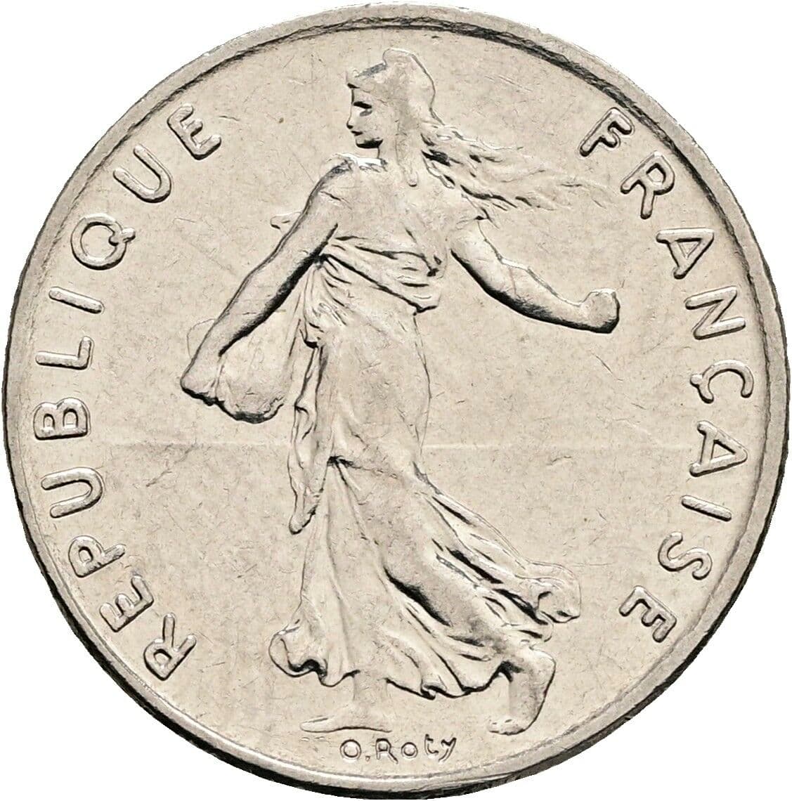 1/2 Franc 1977 – Rückseite