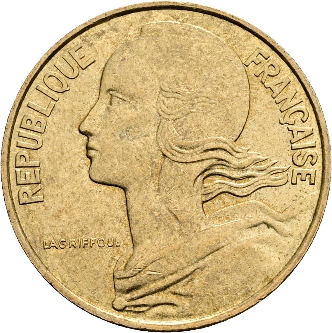 10 Centimes 1995 – Rückseite