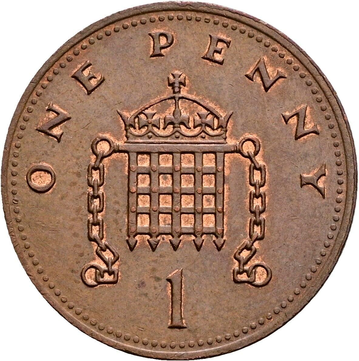 1 Penny Elisabeth II. 1952-2022 1990 – Rückseite