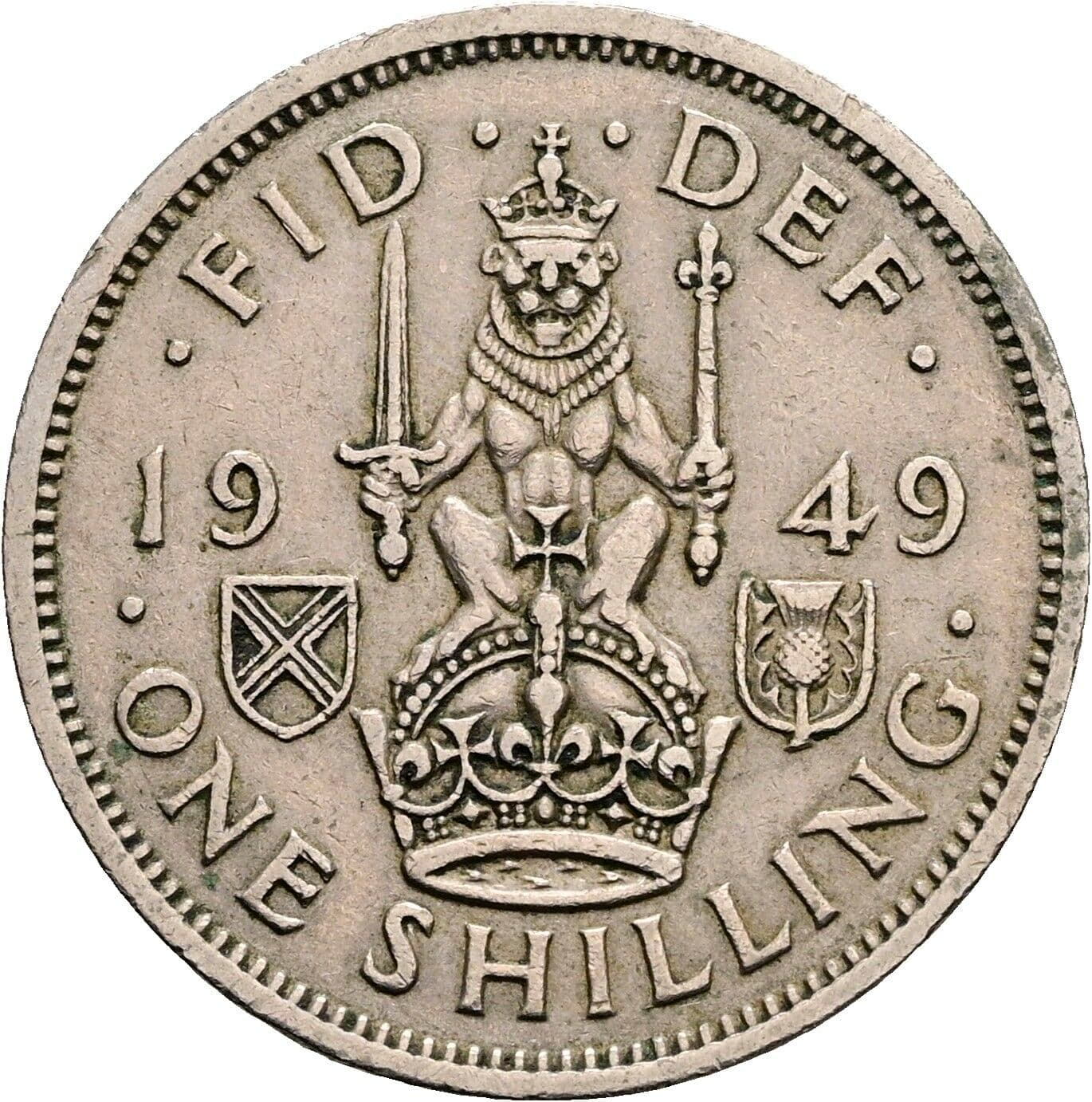 1 Shilling George VI. 1936-1952 1949 – Rückseite